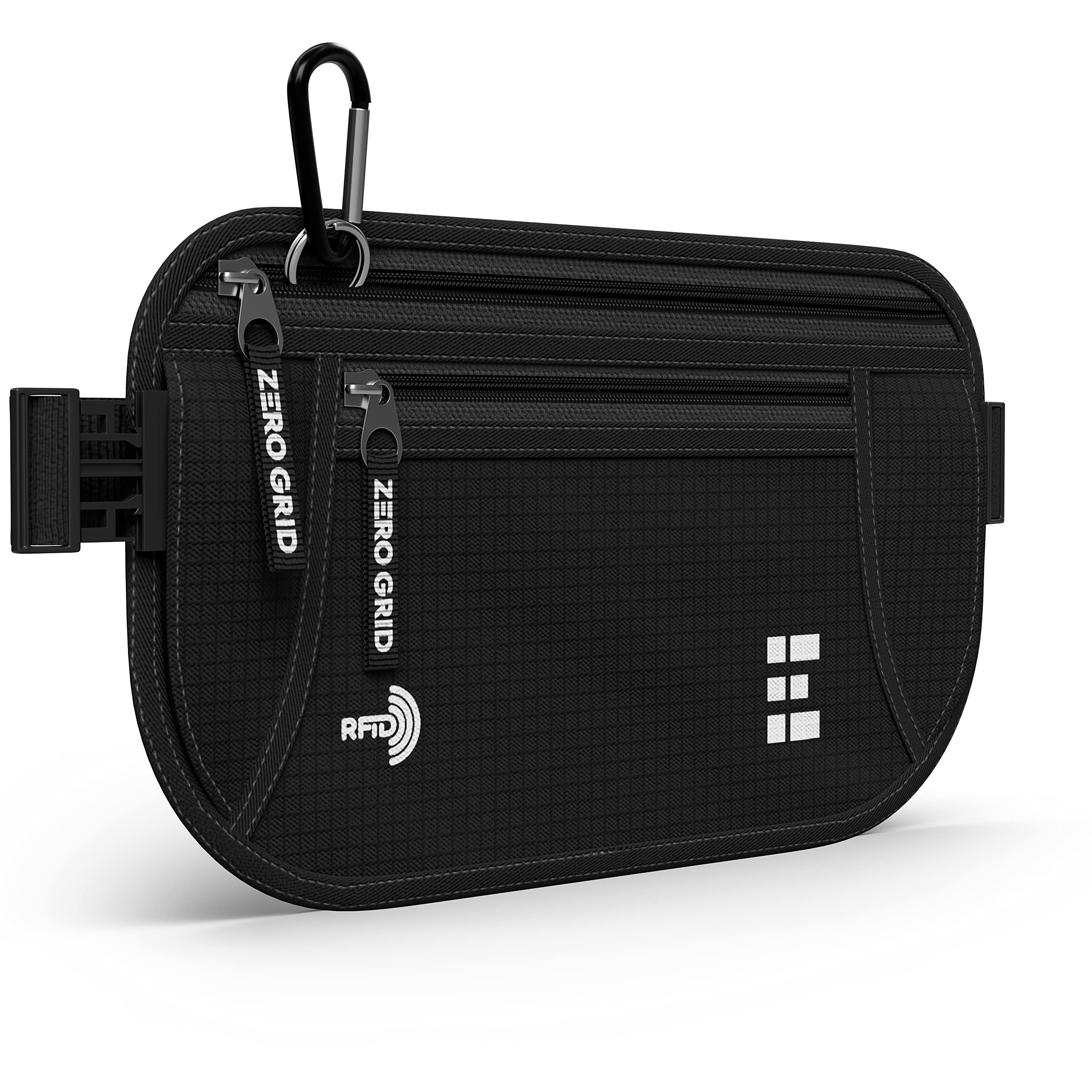 Amazon.co.jp: Travel Pouch - Waist Belt Bag - Intensive Black